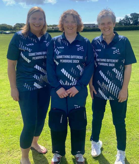 Jo Kerrison, Sam Rossiter and Kath Huxley - still going strong after 31 years of ladies cricket